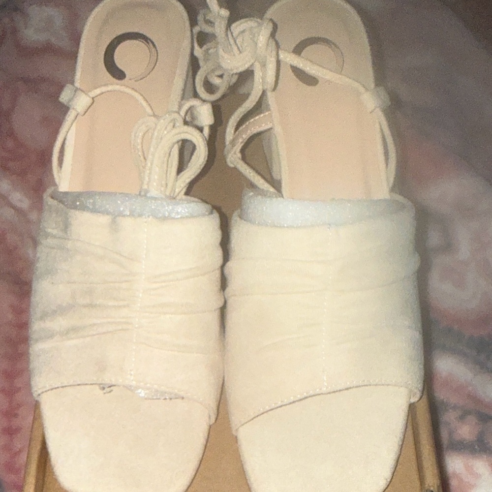 Journee Collection Cream Women's Sandals